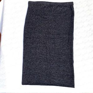 Cashmere Pencil Simple Grey/Black Skirt by EXPRESS